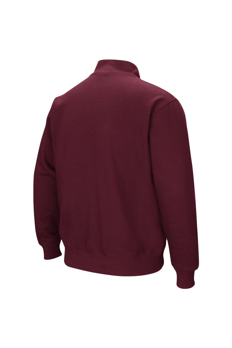 Men's Colosseum Maroon Mississippi State Bulldogs Tortugas Logo Quarter-Zip Jacket, Alternate, color, Maroon