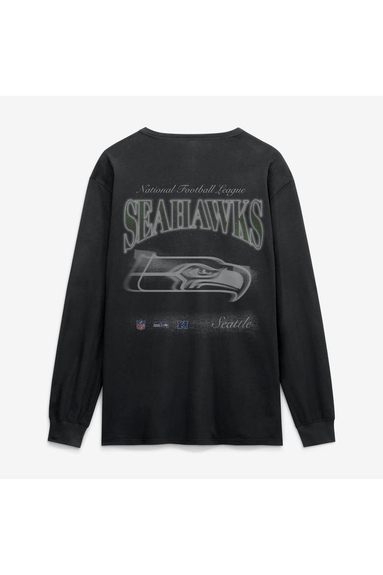Men's Fanatics Black Seattle Seahawks Midnight Falls Long Sleeve T-Shirt, Alternate, color, Black