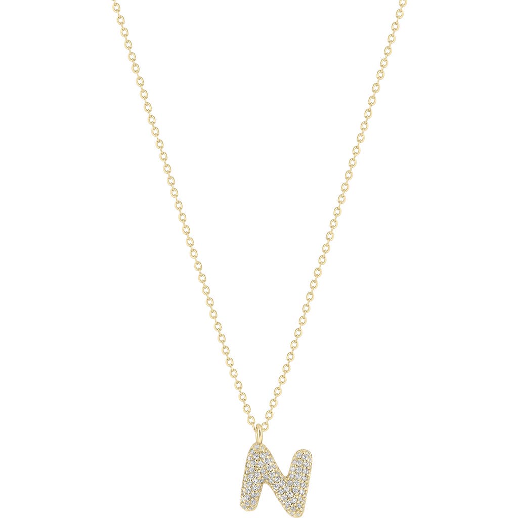 Electric Picks Bubble Letter Necklace In Gold - N