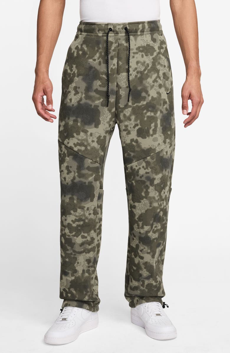 Nike Camouflage Tech Fleece Pants, Main, color, Neutral Olive/ Black