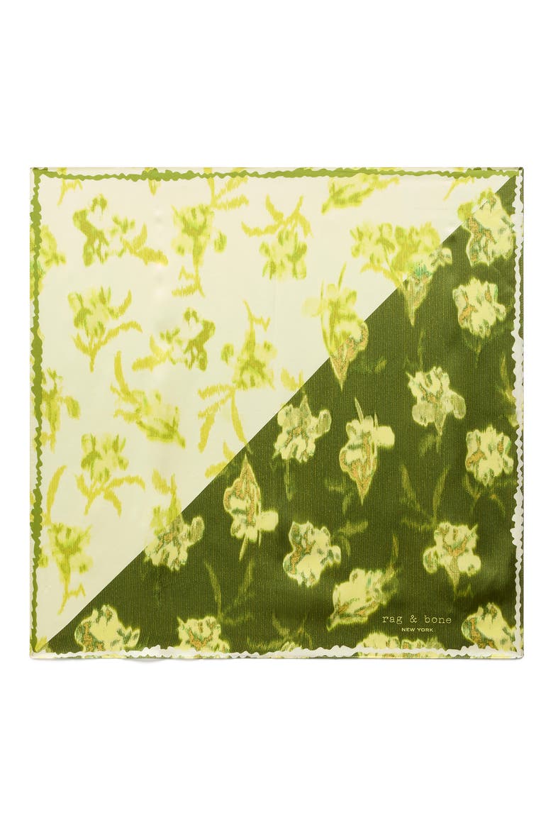 Kit Silk Bandana Scarf, Alternate, color, LIME