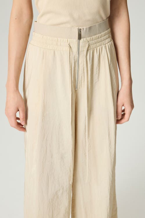 Nocturne Drawstring-waist Relaxed Pants In White