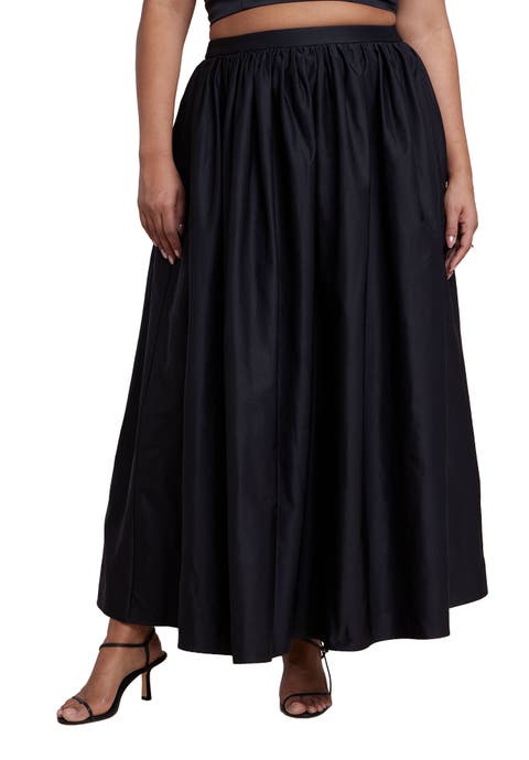 Taffeta Full Maxi Skirt (Plus)