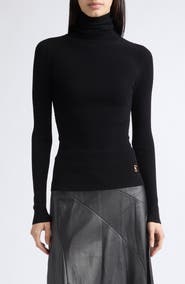 Proenza Schouler Fox Longline Logo Rib Turtleneck Top