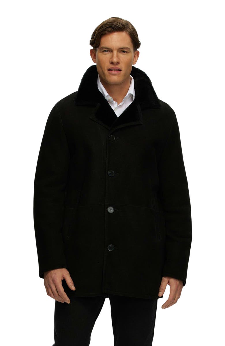 GORSKI Genuine Shearling Jacket, Main, color, Black