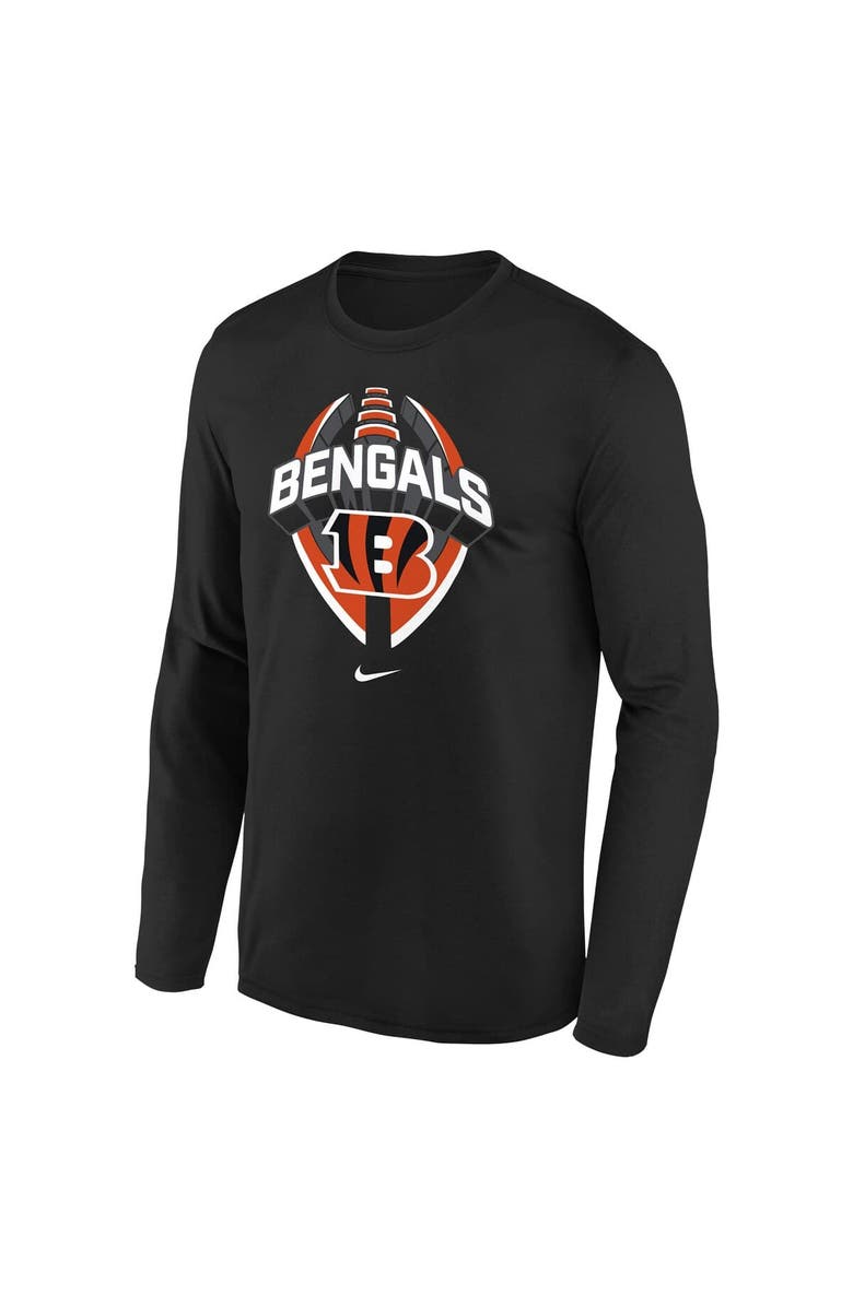 Nike Youth Nike   Black Cincinnati Bengals Primetime Legend Icon Long Sleeve Performance T-Shirt, Alternate, color, Black