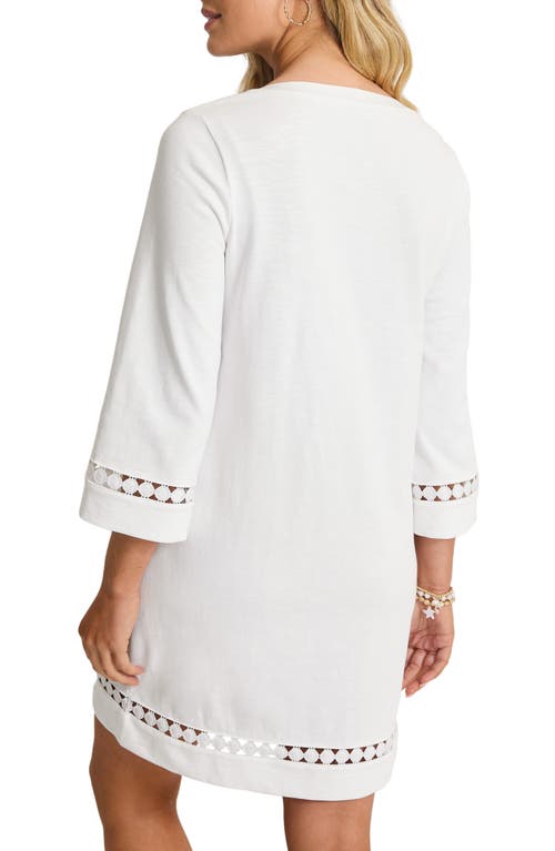 Tommy Bahama Sunset Harbor Long Sleeve Shift Dress In White