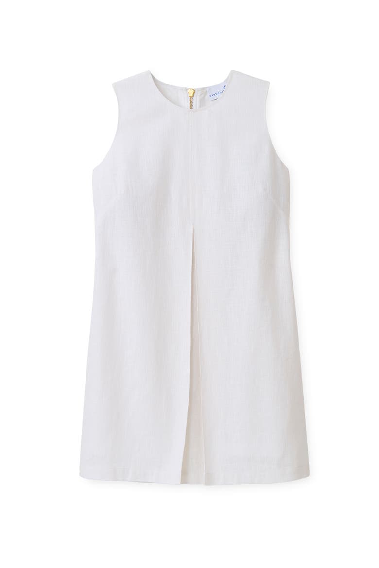 Fiona Linen Shift Dress, Main, color, Bright White