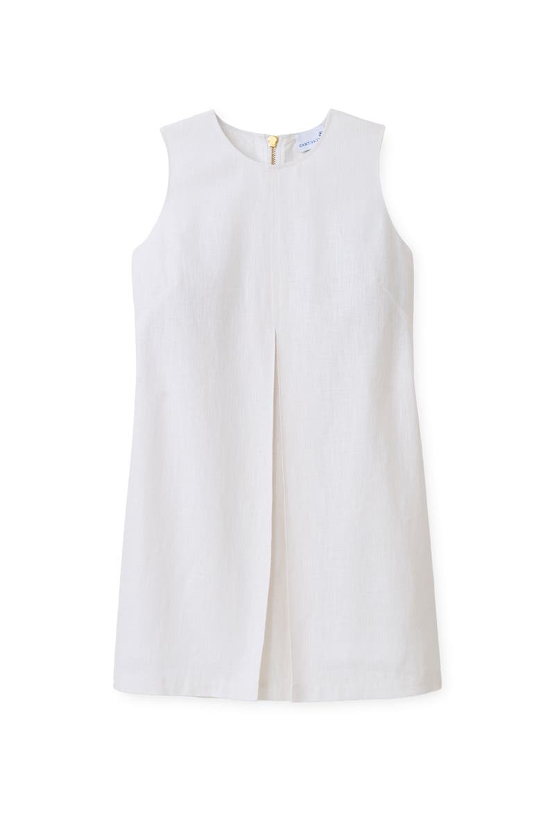 Cartolina Fiona Linen Shift Dress, Main, color, Bright White