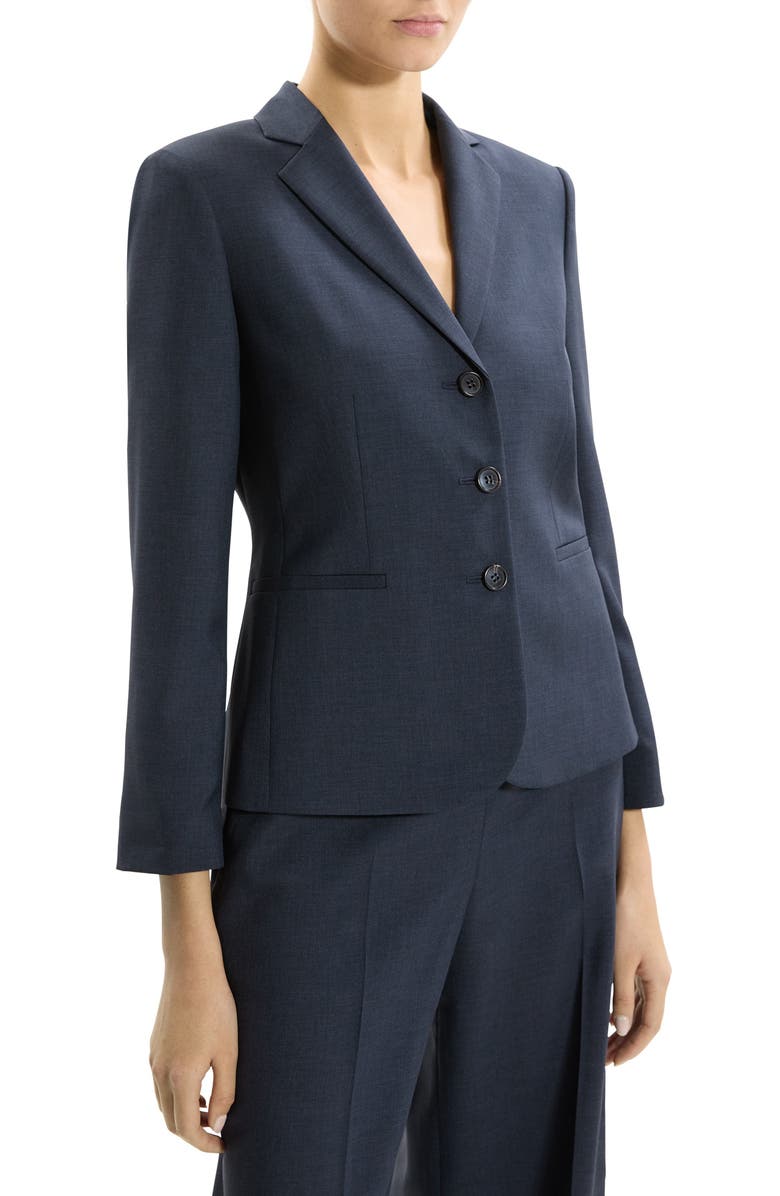 Theory Shrunken Three-Button Jacket, Alternate, color, Nocturne Navy