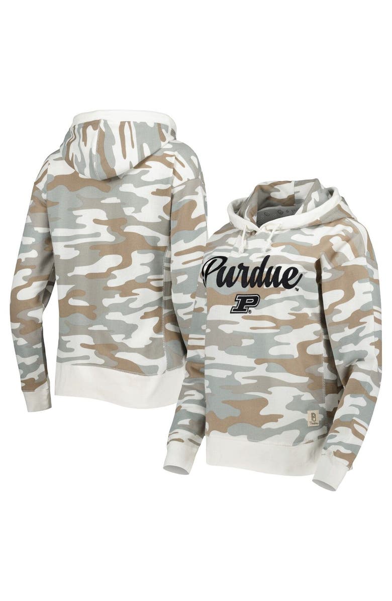 PRESSBOX Women's Pressbox Camo Purdue Boilermakers San Pablo Pullover Hoodie, Main, color, Camo