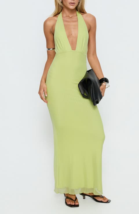 Astrazia Halter Maxi Dress