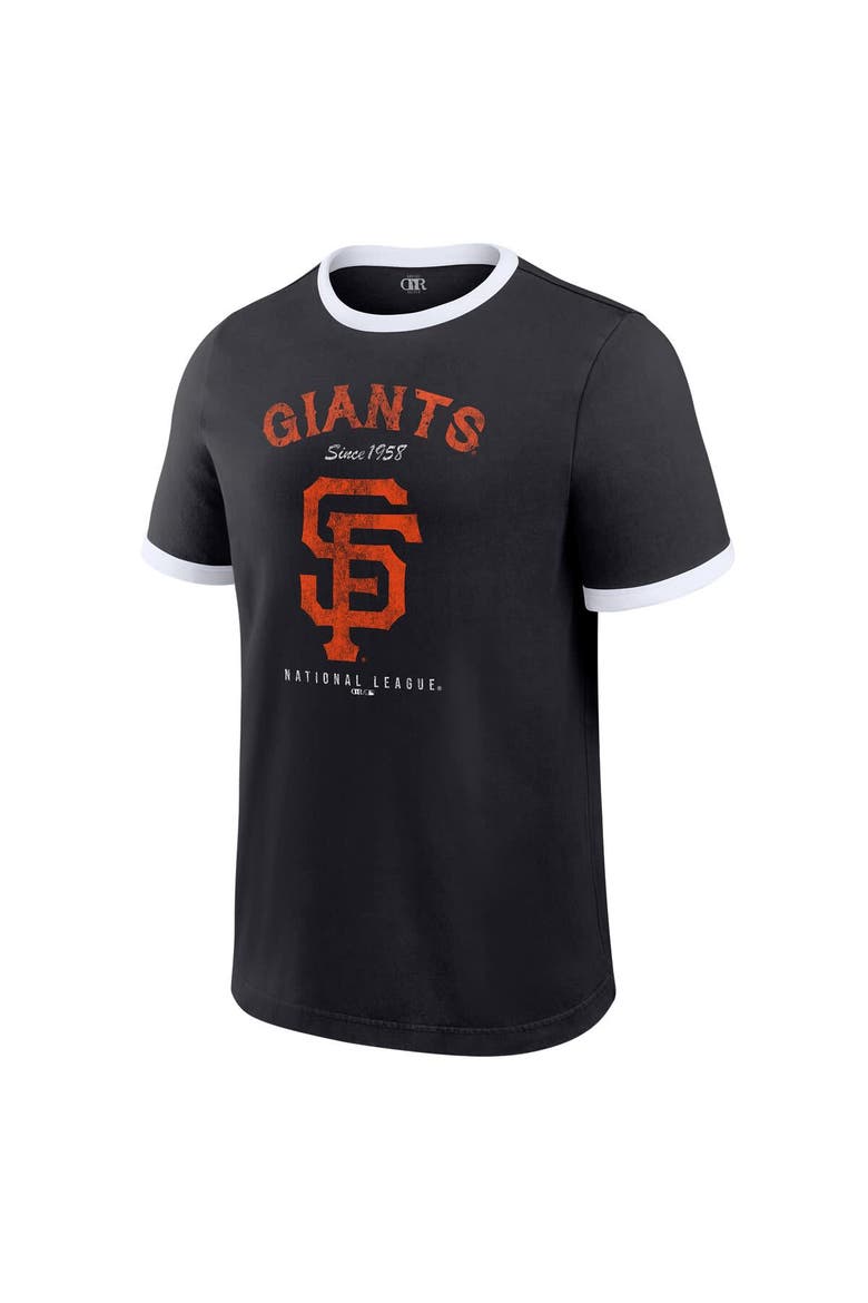 Men's Darius Rucker Collection by Fanatics  Black San Francisco Giants Washed Ringer T-Shirt, Alternate, color, Black
