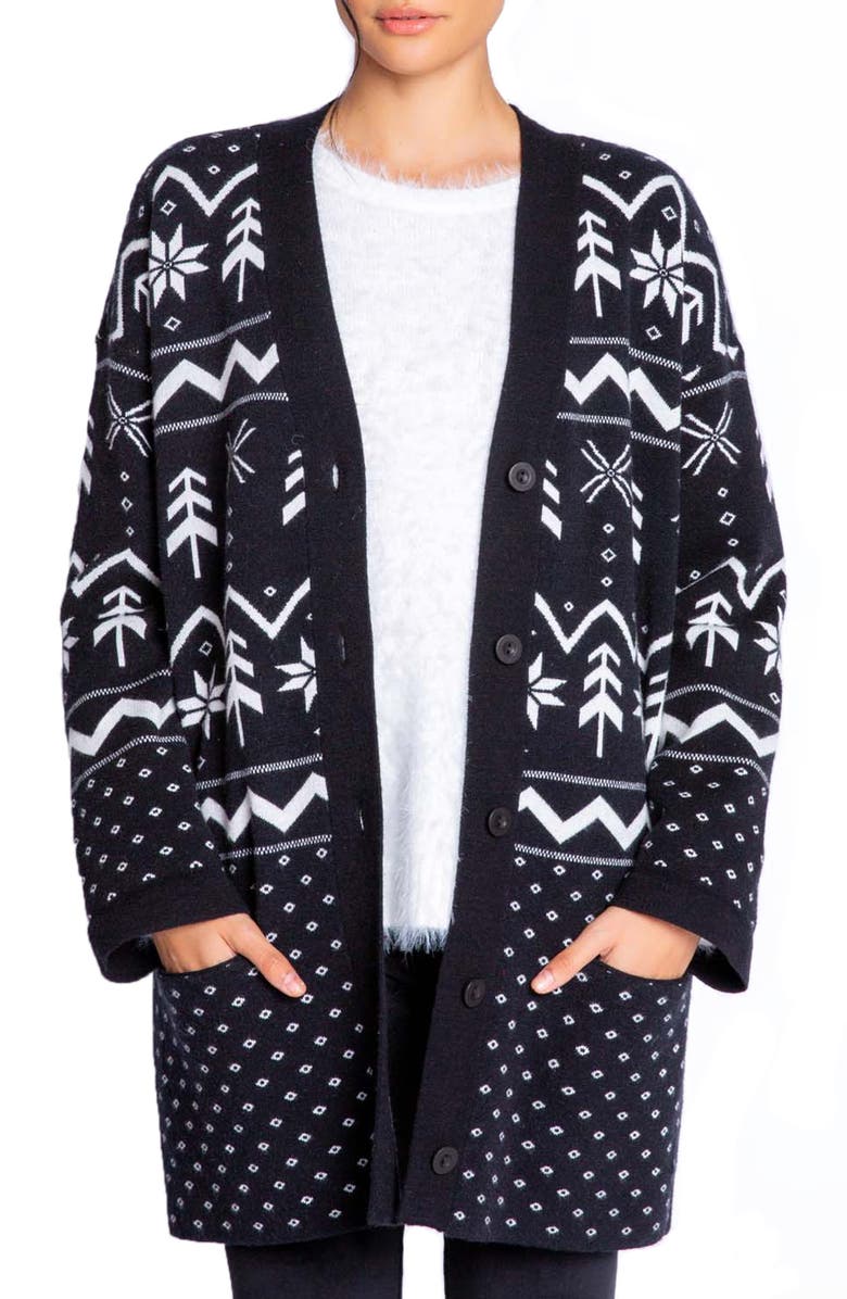 PJ Salvage Alpine Night Cardigan, Main, color,
