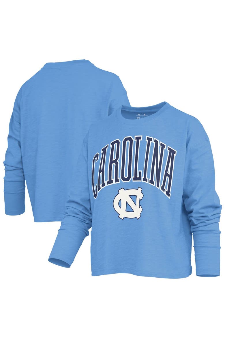 Women's Pressbox Carolina Blue North Carolina Tar Heels Motley Boxy Waist-Length Long Sleeve T-Shirt, Main, color, Light Blue