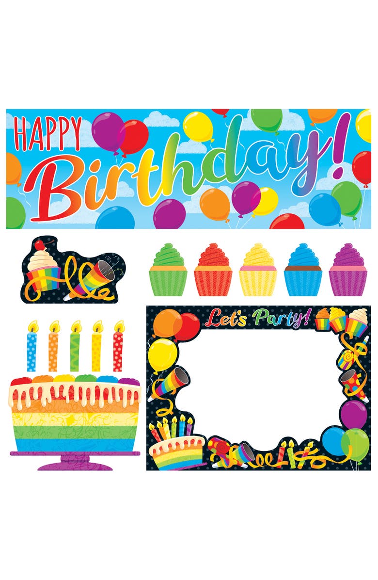 TREND Enterprises Rainbow Birthday Learning Set, Main, color, Multicolored