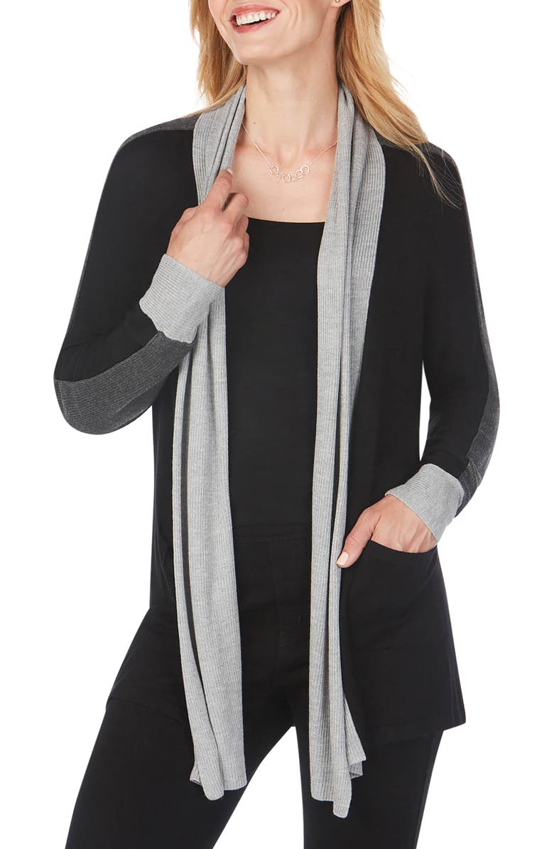 Foxcroft Reede Colorblock Cardigan, Main, color, 