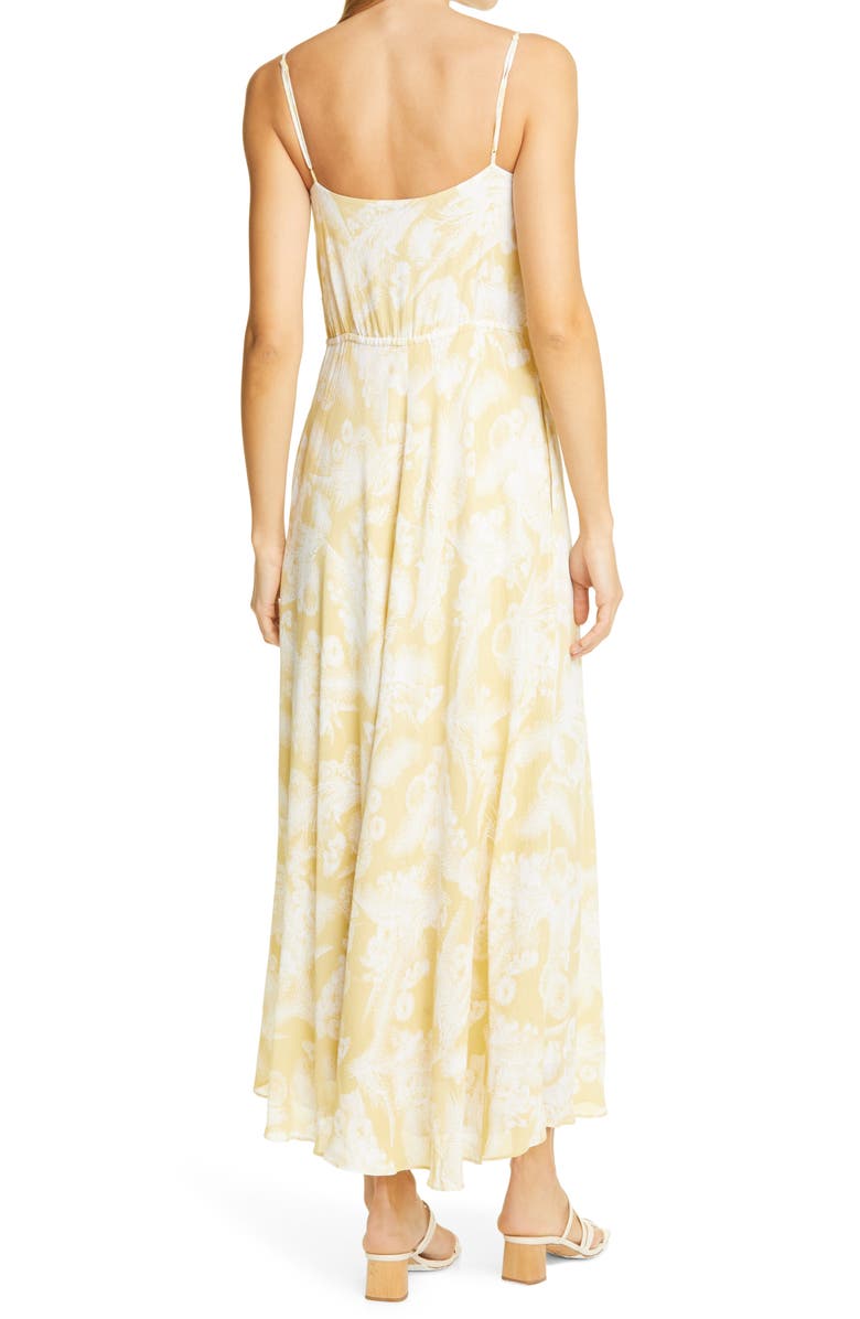 Vince Floral Knot Front Drape Maxi Dress, Alternate, color, 