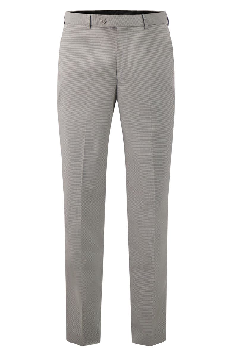 Victor Emmanuel Vince Flat Front Small Check Stretch Dress Pants, Alternate, color,