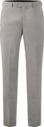 Victor Emmanuel Vince Flat Front Small Check Stretch Dress Pants