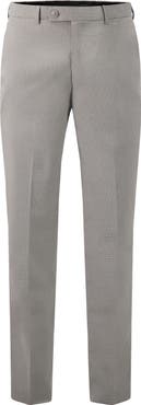 Victor Emmanuel Vince Flat Front Small Check Stretch Dress Pants