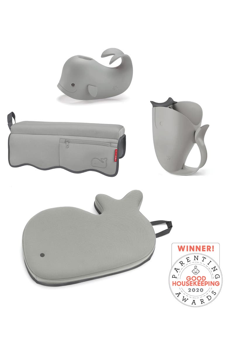Moby Bath Time Essentials 4-Piece Kit, Alternate, color, GREY