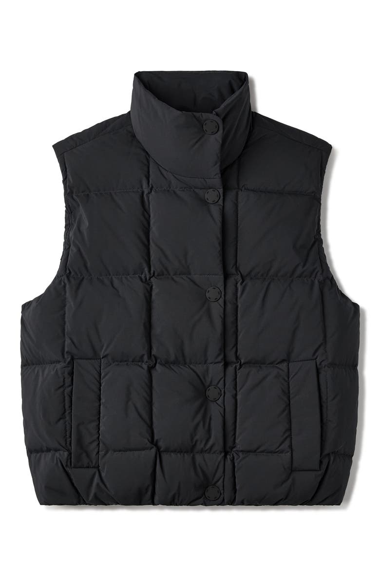 Powder Puffer Down Vest, Alternate, color, PURE BLACK