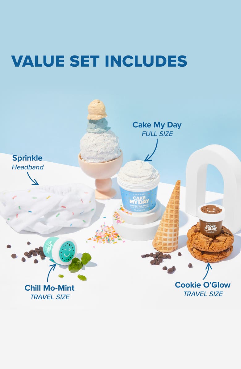 I DEW CARE Sunday Scoop Wash Off Masks & Headband Set, Alternate, color,