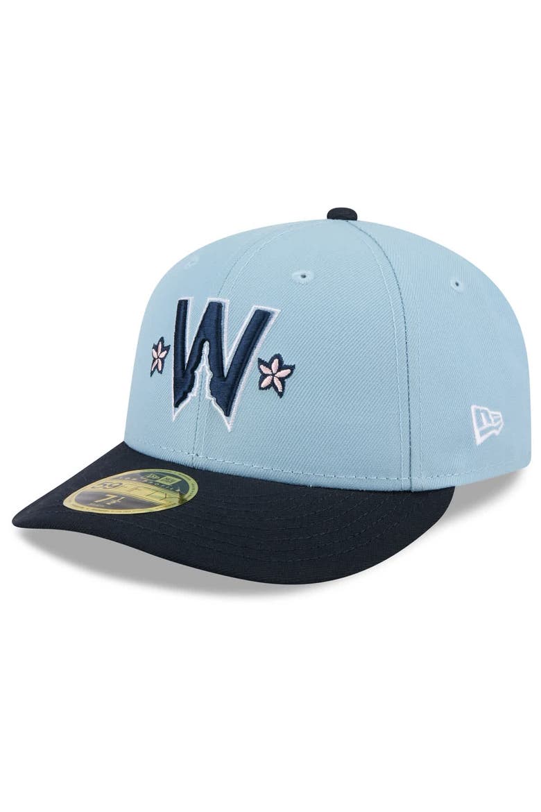 Men's New Era Light Blue/Navy Washington Nationals 2025 City Connect Low Profile 59FIFTY Fitted Hat, Main, color, Light Blue