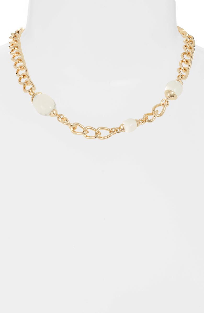 Halogen<sup>®</sup> Bead Chain Collar Necklace, Alternate, color,