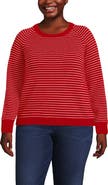 Lands' End Plus Size Drifter Raglan Crew Sweater
