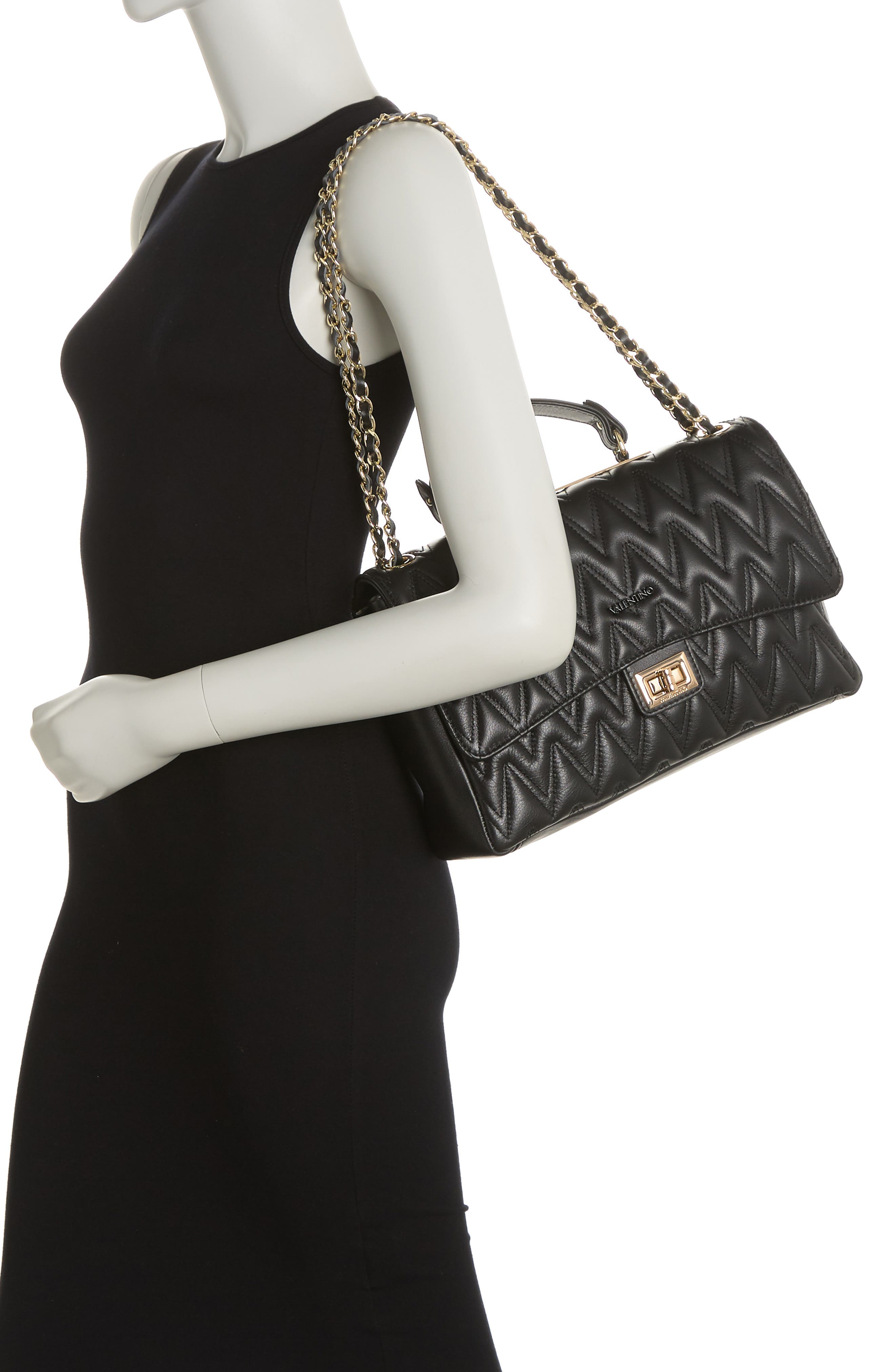 VALENTINO BY MARIO VALENTINO Posh Leather Shoulder Bag, Alternate, color, 