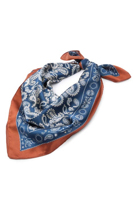 Paisley Square Satin Scarf