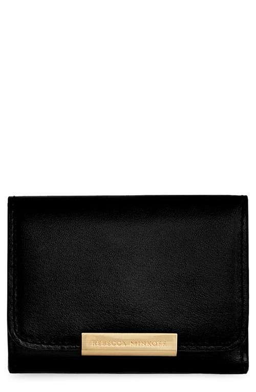 Rebecca Minkoff Insider Compact Leather Wallet In Black