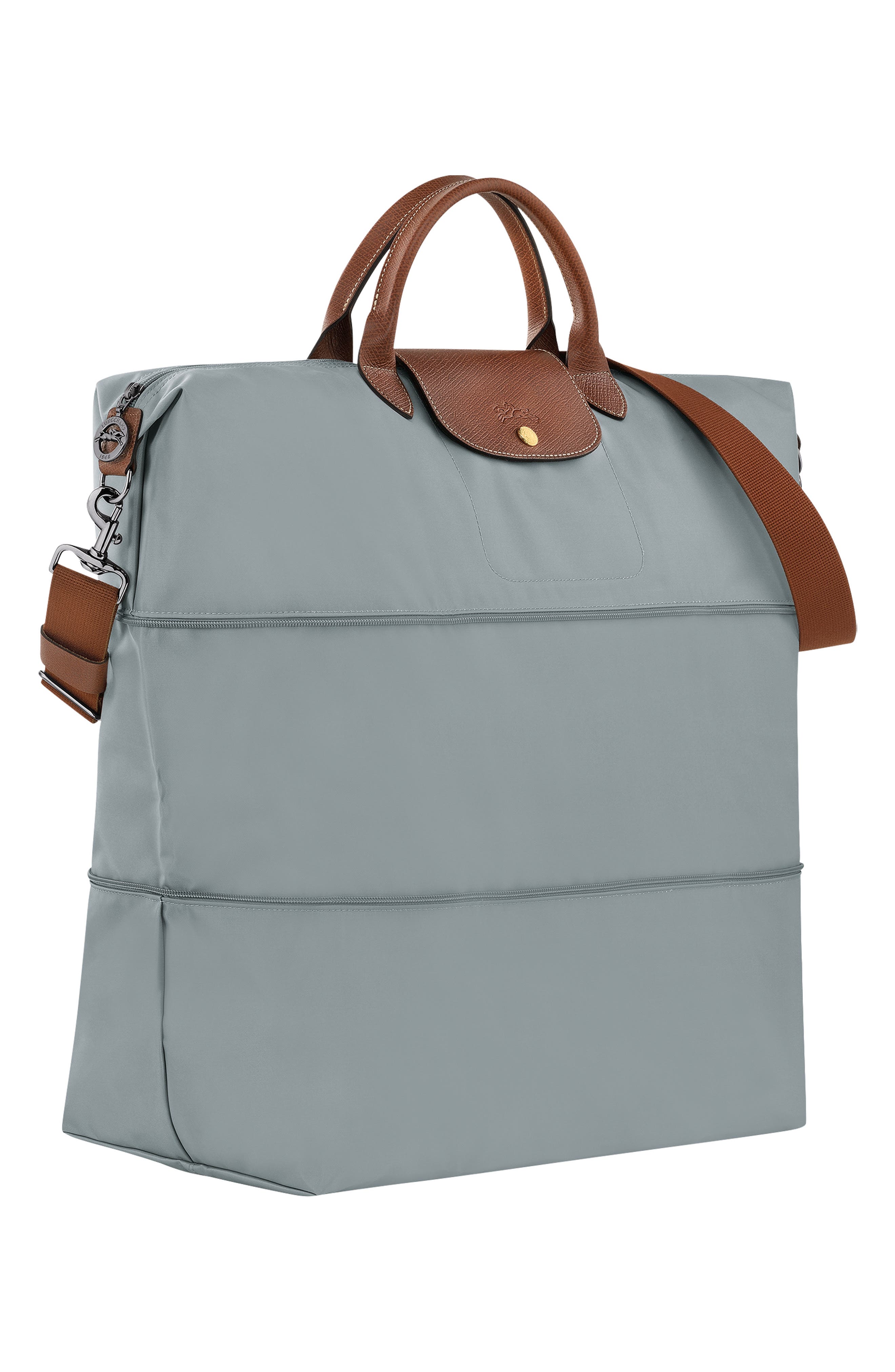 Longchamp 21-Inch Expandable Travel Bag, Alternate, color, Steel