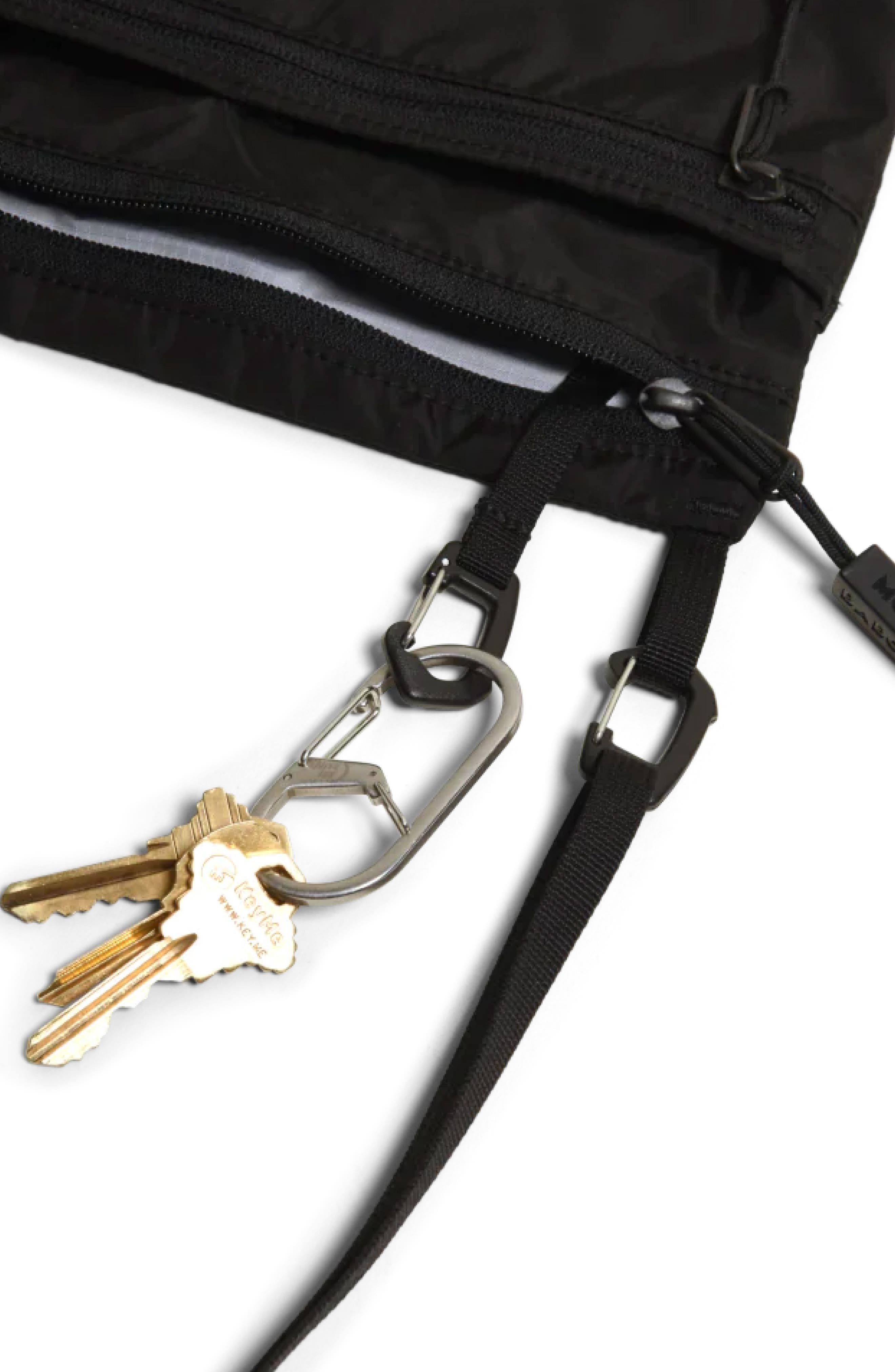 Baboon to the Moon Rectangle Sacoche Crossbody Bag, Alternate, color, Black