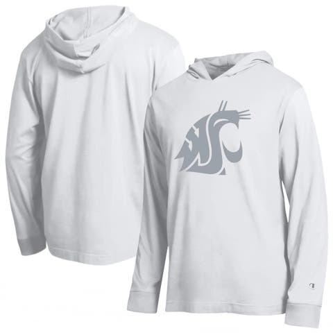 Men's Champion  White Washington State Cougars Tonal All-Star Long Sleeve Hooded T-Shirt
