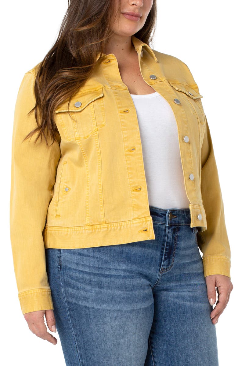 Liverpool Los Angeles Classic Denim Jacket, Alternate, color, Golden Yellow