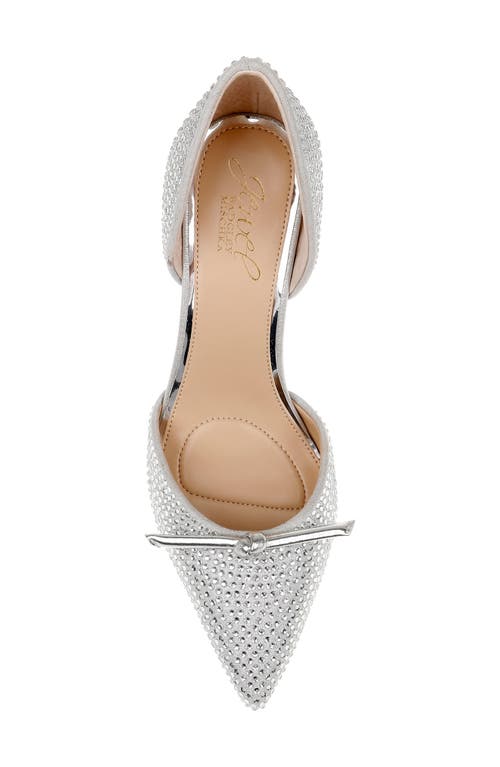 Jewel Badgley Mischka Women's Terresa Stiletto Pumps In Silver Textile