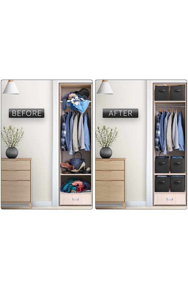 SORBUS 8-Pack Collapsible Storage Cubes, Alternate, color, Black