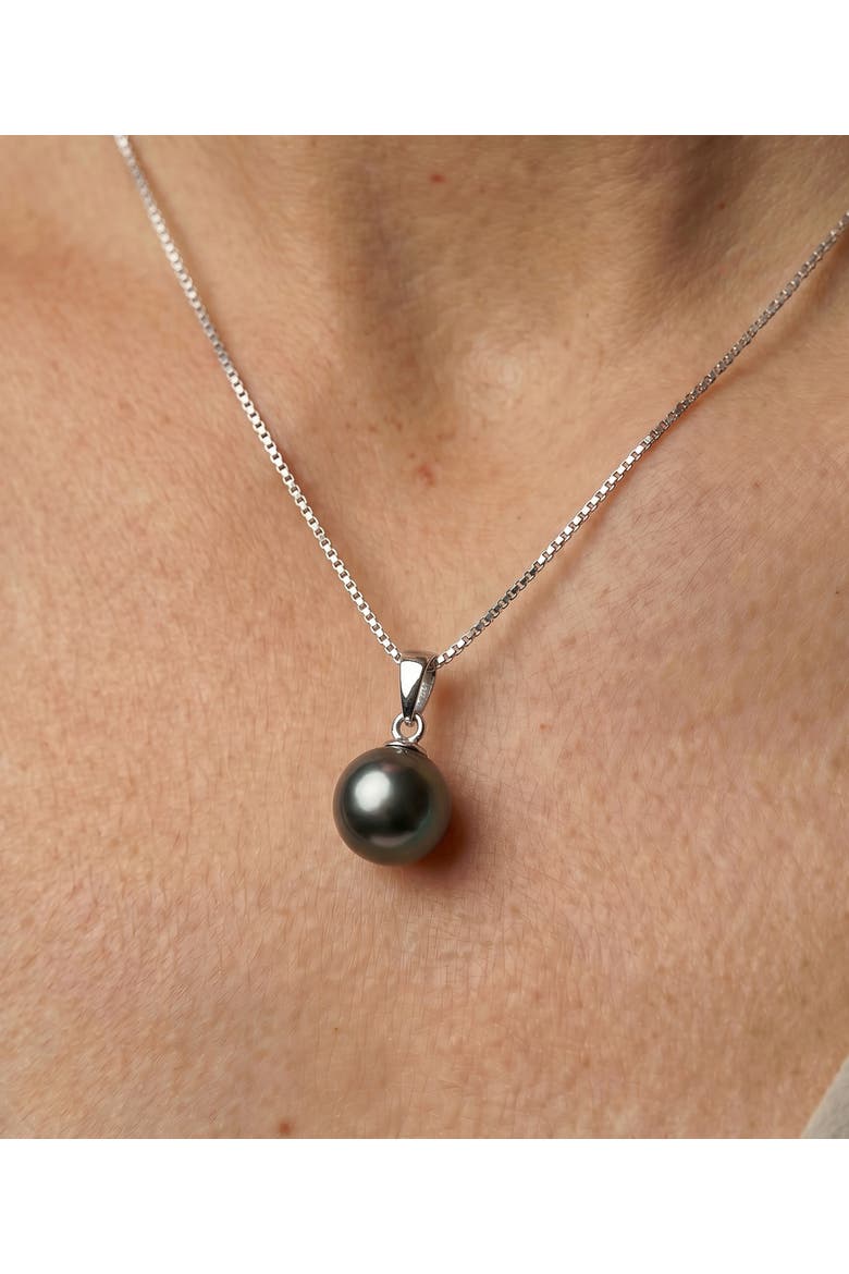 11mm Tahitian South Sea Pearl Sydney Pendant, Alternate, color, Sterling Silver