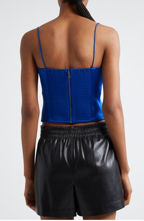 Alice And Olivia Alice + Olivia Ada Peekaboo Bustier Crop Camisole In Royal