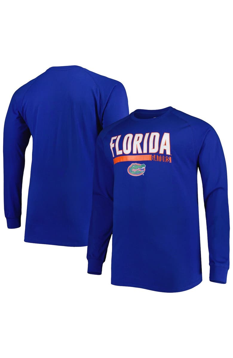 PROFILE Men's Royal Florida Gators Big & Tall Two-Hit Long Sleeve T-Shirt, Main, color, 