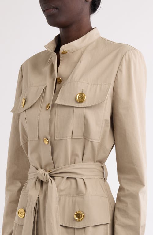 Givenchy Taupe Safari Dress In Poplin In Beige