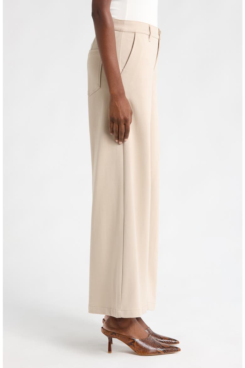 Meg High Waist Super Wide Leg Twill Pants, Alternate, color, STONE