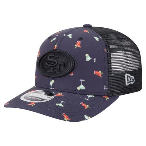 Men's New Era  Navy/Black San Francisco 49ers Adventure Drinks Pattern 9SEVENTY Stretch-Snap Hat