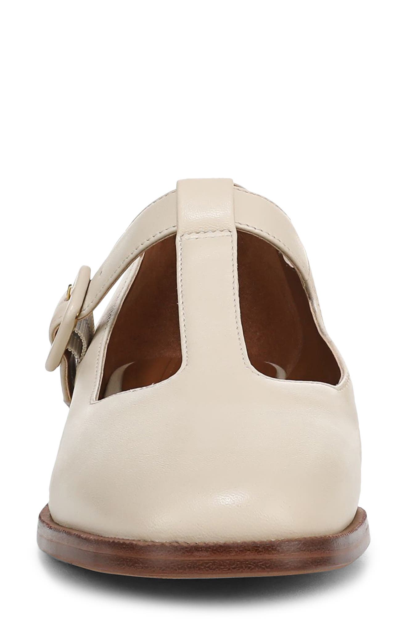 Franco Sarto Kenley T-Strap Flat, Alternate, color, Ivory White