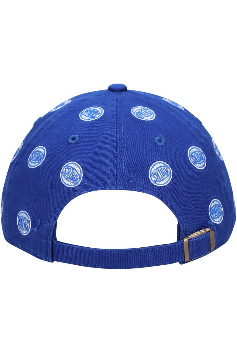 Men's '47 Blue New York Knicks Confetti Cleanup Adjustable Hat, Alternate, color, Blue