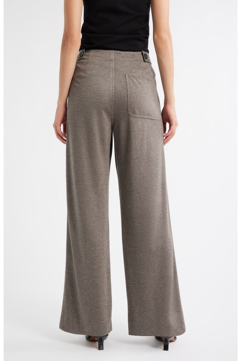 Irina Ponte Wide Leg Pants, Alternate, color, BRWMT