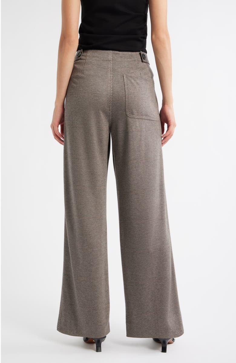 rag & bone Irina Ponte Wide Legs Pants, Alternate, color, Brown Multi